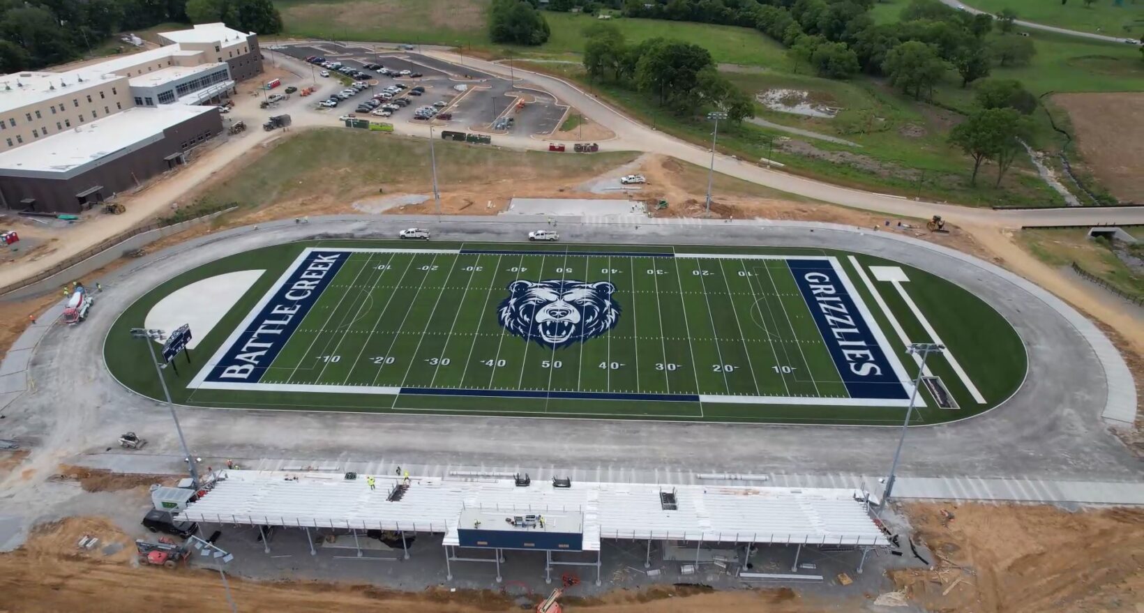 Battle Creek High School field aerial